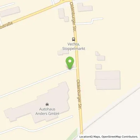 Standortübersicht der Tankstelle Autohaus Anders GmbH in 49377 Vechta