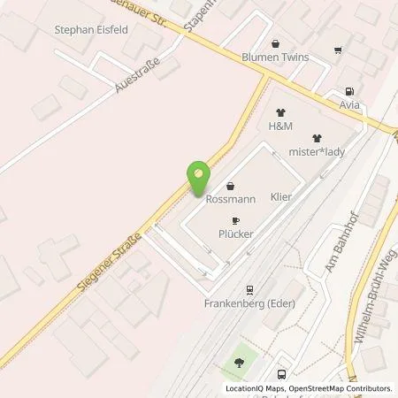 Standortübersicht der Tankstelle EWE Go GmbH in 35066 Frankenberg