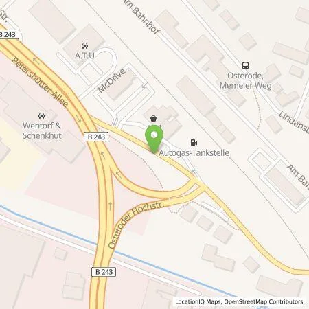 Standortübersicht der Tankstelle EWE Go GmbH in 37520 Osterode/ Harz