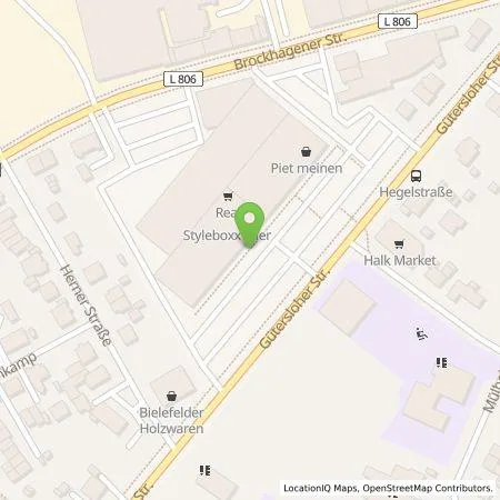 Standortübersicht der Tankstelle Kaufland Dienstleistung GmbH & Co. KG in 33649 Bielefeld