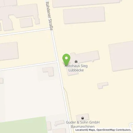 Standortübersicht der Tankstelle Autohaus Sieg GmbH in 32312 Lübbecke