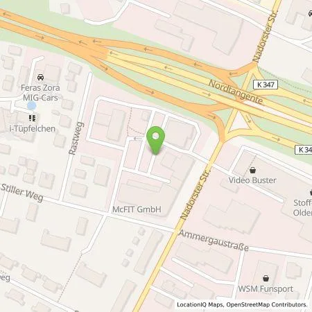 Standortübersicht der Tankstelle EWE Go GmbH in 26123 Oldenburg