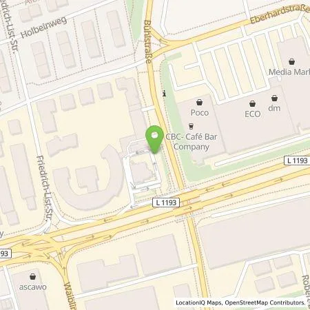 Standortübersicht der Tankstelle EWE Go GmbH in 70736 Fellbach