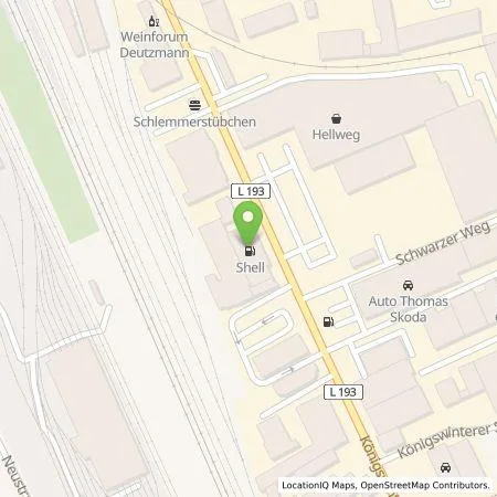 Standortübersicht der Tankstelle EWE Go GmbH in 53227 Bonn