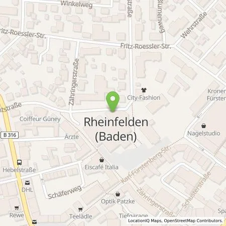 Standortübersicht der Tankstelle naturenergie hochrhein AG in 79618 Rheinfelden