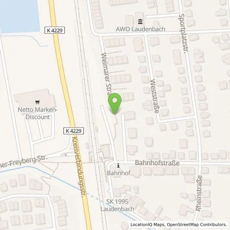 Standortübersicht der Tankstelle deer GmbH in 69514 Laudenbach