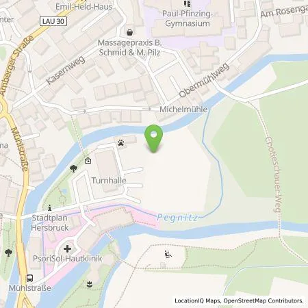 Standortübersicht der Tankstelle HEWA GmbH in 91217 Hersbruck