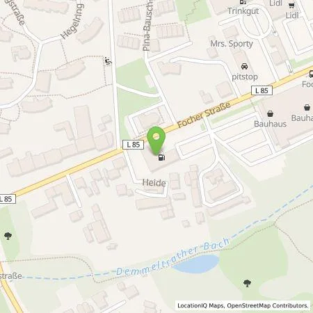 Standortübersicht der Tankstelle TankE GmbH in 42719 Solingen Wald