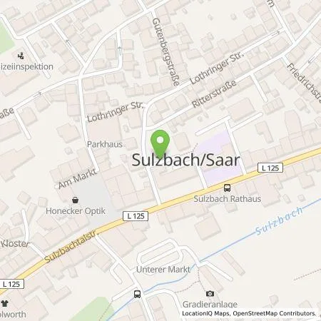 Standortübersicht der Tankstelle Stadtwerke Sulzbach Saar GmbH in 66280 Sulzbach