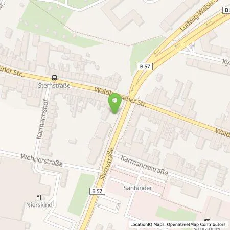 Standortübersicht der Tankstelle NEW Niederrhein Energie und Wasser GmbH in 41061 Mönchengladbach