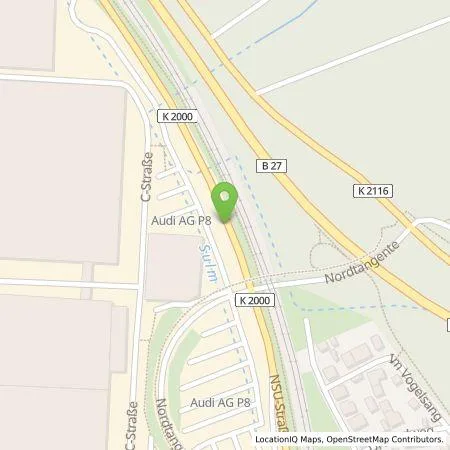 Standortübersicht der Tankstelle Audi AG in 74172 Neckarsulm