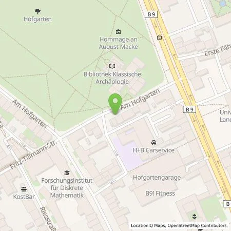 Standortübersicht der Tankstelle Energie- und Wasserversorgung Bonn/Rhein-Sieg GmbH in 53113 Bonn