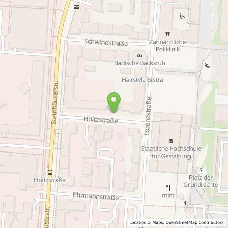 Standortübersicht der Tankstelle Parkraumgesellschaft Baden-Württemberg GmbH in 76135 Karlsruhe