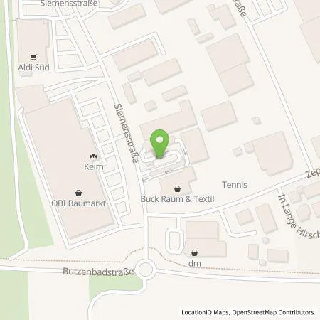 Standortübersicht der Tankstelle Simon Brielmann in 72116 Mössingen