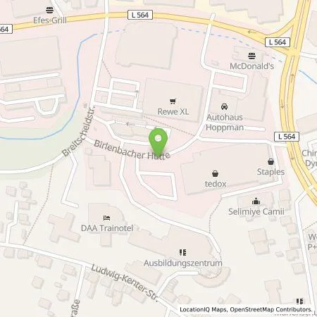 Standortübersicht der Tankstelle EnBW mobility+ AG und Co.KG in 57078 Siegen