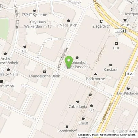 Standortübersicht der Tankstelle Stadtwerke Kiel AG in 24103 Kiel