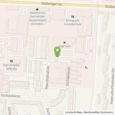 Standortübersicht der Tankstelle ALDI SÜD Immobilienverwaltungs-GmbH & Co. oHG in 50933 Köln