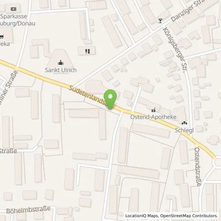 Standortübersicht der Tankstelle Stadtwerke Neuburg an der Donau in 86633 Neuburg a.d.Donau