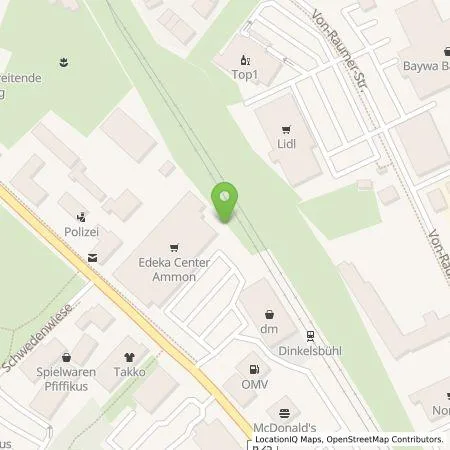 Standortübersicht der Tankstelle AMMON Frischecenter Dinkelsbühl GmbH & Co. KG in 91550 Dinkelsbühl