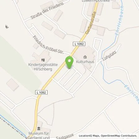 Standortübersicht der Tankstelle TEAG Mobil GmbH in 07927 Hirschberg