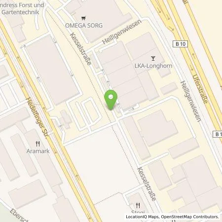 Standortübersicht der Tankstelle Stadtwerke Stuttgart GmbH in 70327 Stuttgart