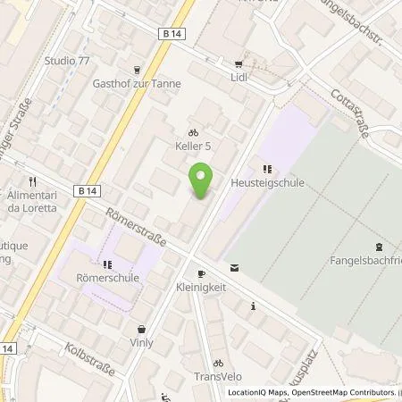 Standortübersicht der Tankstelle Stadtwerke Stuttgart GmbH in 70180 Stuttgart