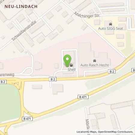 Standortübersicht der Tankstelle Shell Deutschland GmbH in 82256 Fürstenfeldbruck