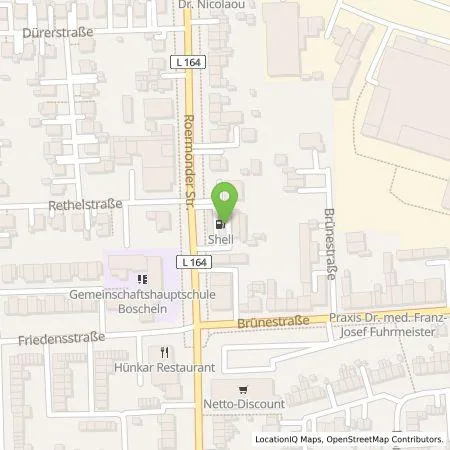 Standortübersicht der Tankstelle Shell Deutschland GmbH in 52531 Uebach (Palenberg)