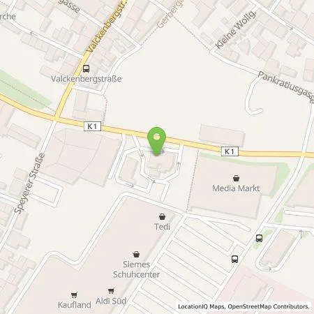 Standortübersicht der Tankstelle Shell Deutschland GmbH in 67547 Worms