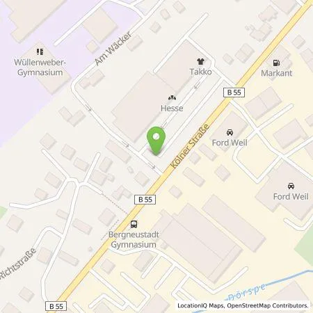 Standortübersicht der Tankstelle Andreas Wirths KG in 51702 Bergneustadt