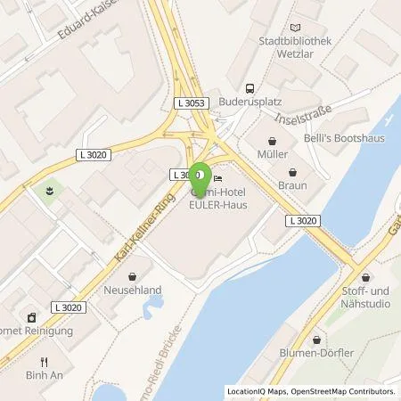 Standortübersicht der Tankstelle Berndt Hartmann in 35576 Wetzlar