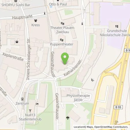 Standortübersicht der Tankstelle E.ON Drive GmbH in 08056 Zwickau