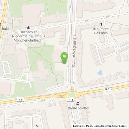 Standortübersicht der Tankstelle NEW Niederrhein Energie und Wasser GmbH in 41065 Mönchengladbach