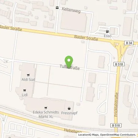 Standortübersicht der Tankstelle EnBW mobility+ AG und Co.KG in 79713 Bad Säckingen