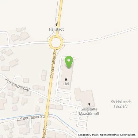 Standortübersicht der Tankstelle Lidl Dienstleistung GmbH & Co. KG in 96103 Hallstadt