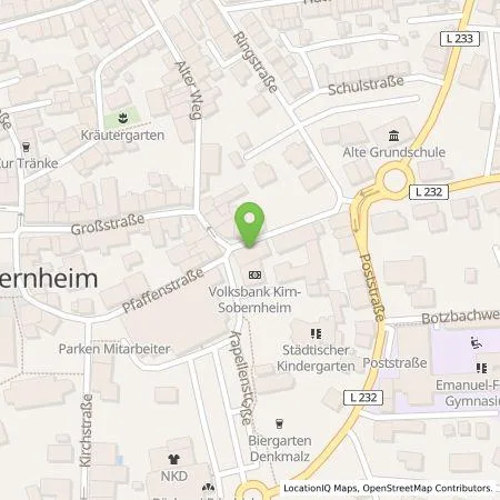 Standortübersicht der Tankstelle Volksbank Rhein-Nahe-Hunsrück eG in 55566 Bad Sobernheim