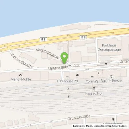 Standortübersicht der Tankstelle Energie Südbayern GmbH in 94032 Passau