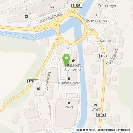 Standortübersicht der Tankstelle Energie Südbayern GmbH in 83471 Schönau a. Königssee