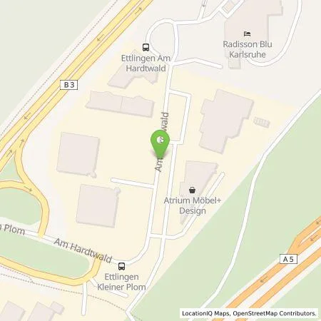 Standortübersicht der Tankstelle Fa. VR Payment GmbH in 76275 Ettlingen