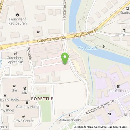 Standortübersicht der Tankstelle VWEW Kommunal GmbH in 87600 Kaufbeuren