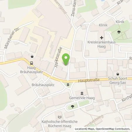 Standortübersicht der Tankstelle Raiffeisenbank Haag-Gars-Maitenbeth eG in 83527 Haag i.OB