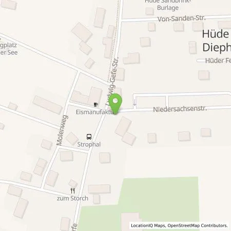 Standortübersicht der Tankstelle Comforthaus Witte GmbH in 49448 Hüde