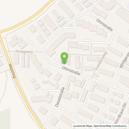 Standortübersicht der Tankstelle Energie Service GmbH der Stadtwerke Roth in 91154 Roth