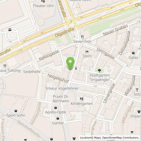 Standortübersicht der Tankstelle SWU Energie GmbH in 89073 Ulm