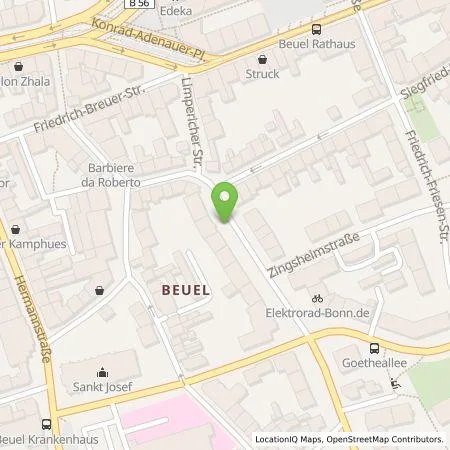 Standortübersicht der Tankstelle Energie- und Wasserversorgung Bonn/Rhein-Sieg GmbH in 53225 Bonn