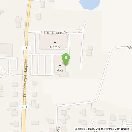 Standortübersicht der Tankstelle ALDI Nord Deutschland Stiftung & Co. KG in 26446 Friedeburg