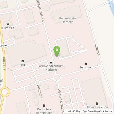 Standortübersicht der Tankstelle ALDI Nord Deutschland Stiftung & Co. KG in 35745 Herborn