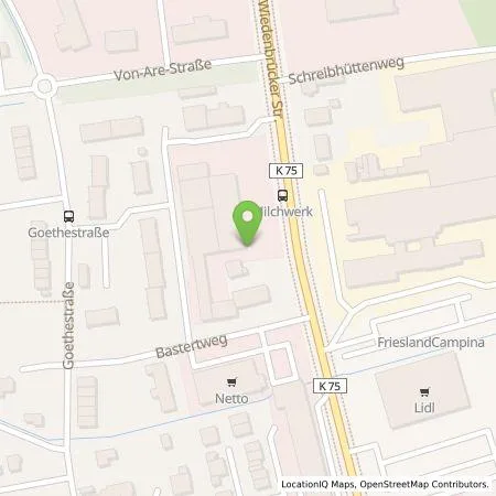 Standortübersicht der Tankstelle ALDI Nord Deutschland Stiftung & Co. KG in 59555 Lippstadt