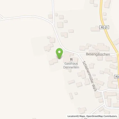 Standortübersicht der Tankstelle Werner Distler in 91349 Egloffstein