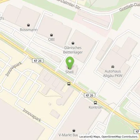 Standortübersicht der Tankstelle Bilkraft GmbH in 87600 Kaufbeuren